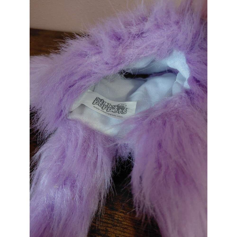 Silly Puppets Purple Lavender Monster 14" Full Body Hand Puppet 2008 Plush - Picture 4 of 6